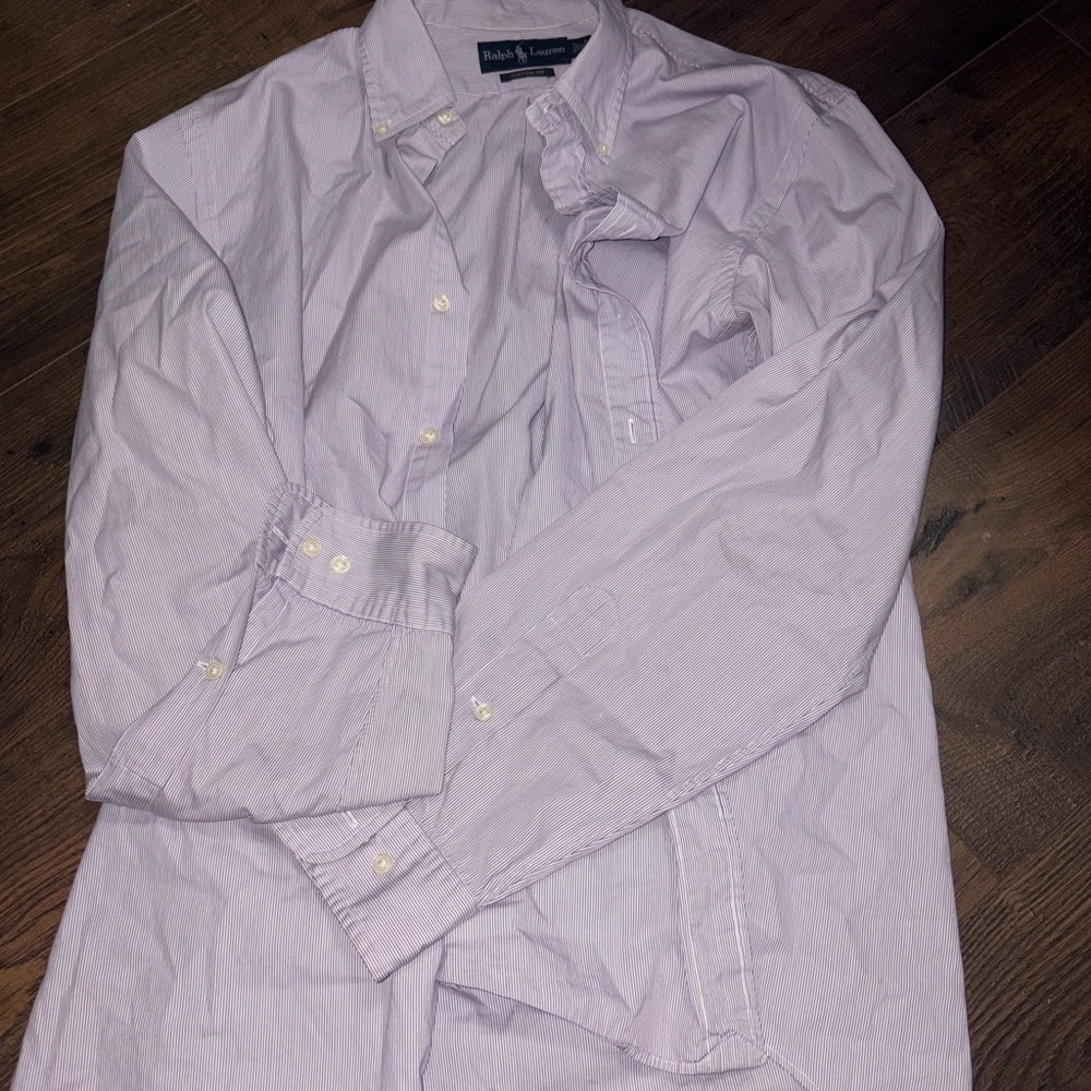 Ralph Lauren Men's Lavender Button Down Shirt